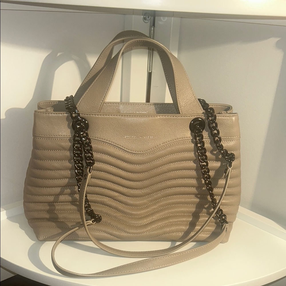 Rebecca Minkoff Beige Handbag with Chain Straps